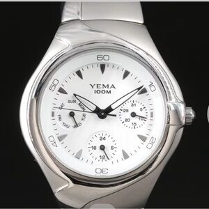 Yema Silver and White Watch stainless steel